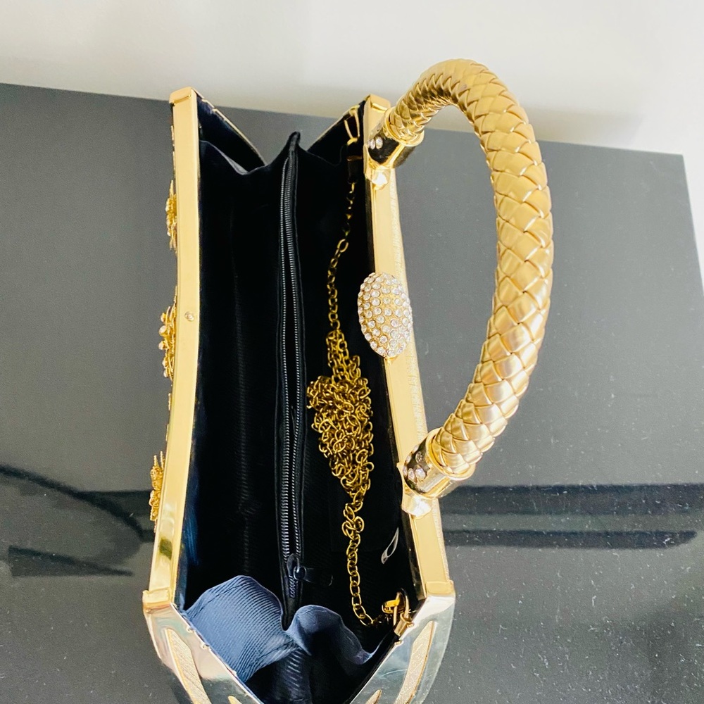 Wedding clutch purse gold new - Picture 7 of 8